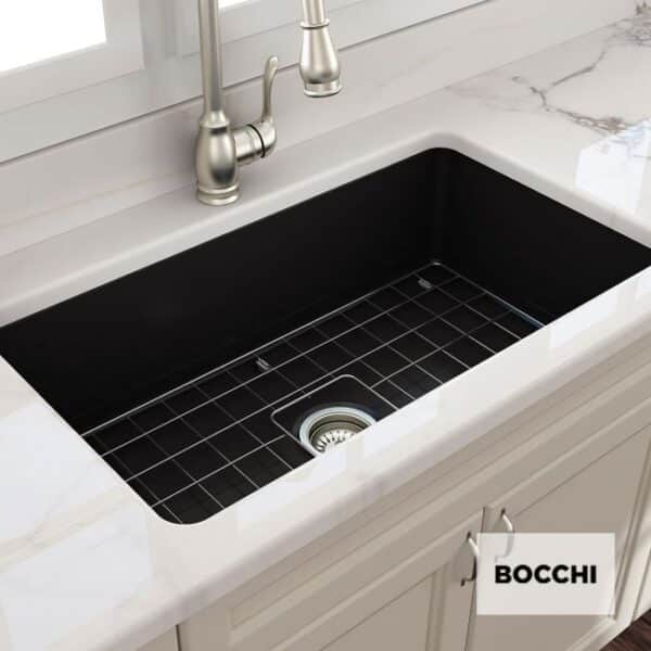 Νεροχυτης Ενθετος 81x48 Bocchi Black Matt - Image 1