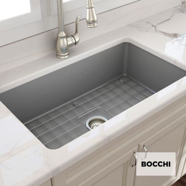 Νεροχυτης Ενθετος 81x48 Bocchi Black Matt - Image 1