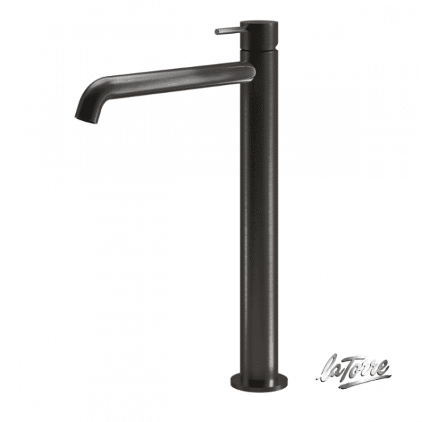 Μπαταρια Νιπτηραυψηλη&βαλβιδα Clic-Clac Elle316 Pvd Black Brushed - Image 1