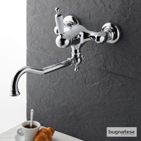 Μπαταρια Νεροχυτη  Τοιχου Oxford Bugnatese Chrome - Image 1