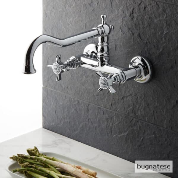 Μπαταρια Νεροχυτη  Τοιχου Princeton Bugnatese Chrome - Image 1