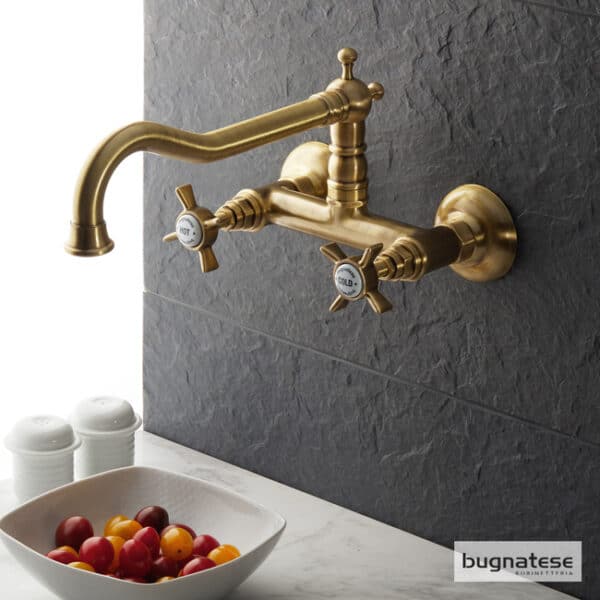 Μπαταρια Νεροχυτη  Τοιχου Princeton Bugnatese Bronze - Image 1