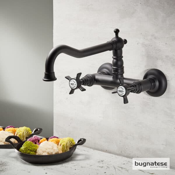 Μπαταρια Νεροχυτη  Τοιχου Princeton Bugnatese Black Matt - Image 1