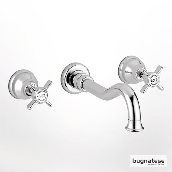 Μπαταρια Νιπτηρα Τοιχου 3 Οπων Princeton Bugnatese Chrome - Image 1