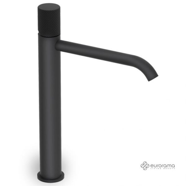 Μπαταρια Νιπτηρα Υψηλη Clic-Clac Eletta Tecno Eurorama Black Matt - Image 1