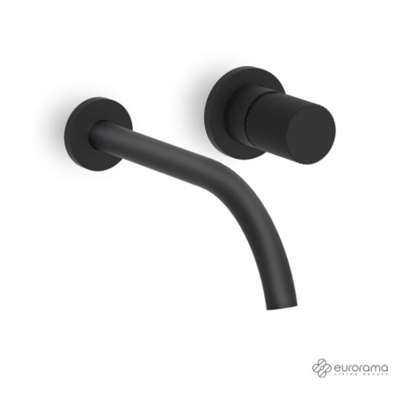 Μπαταρια Νιπτηρα Τοιχου Eletta Tecno Eurorama Black Matt - Image 1