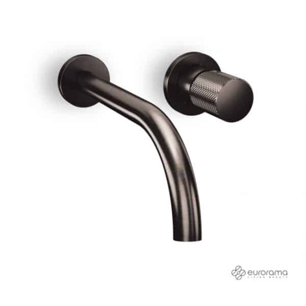Μπαταρια Νιπτηρα Τοιχου Eletta Tecno Eurorama Black Brushed - Image 1