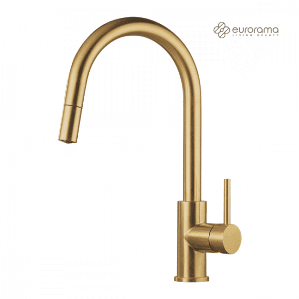 Μπαταρια Νεροχυτη  Eurorama Inox Pvd Brushed Gold - Image 1