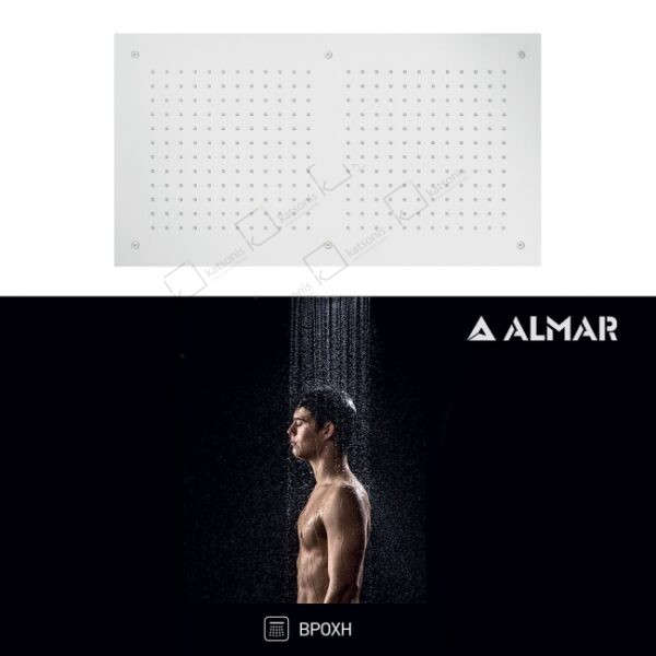 Κεφαλη Οροφης Temptation 70x38 Almar Inox White Matt - Image 1