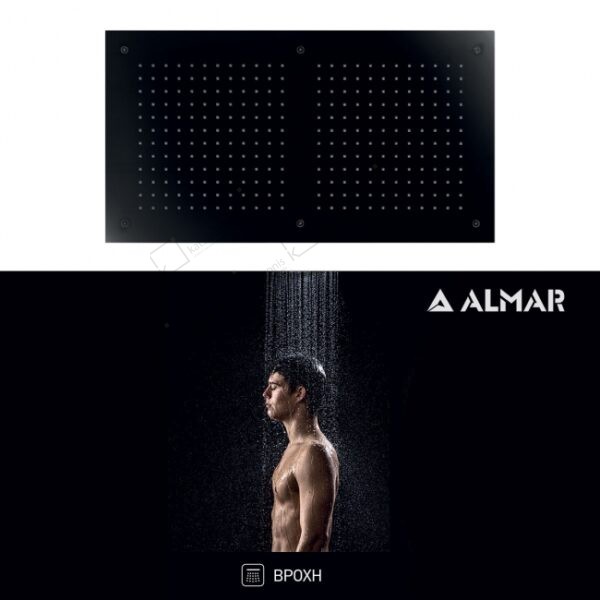 Κεφαλη Οροφης Temptation 70x38 Almar Inox Black Matt - Image 1