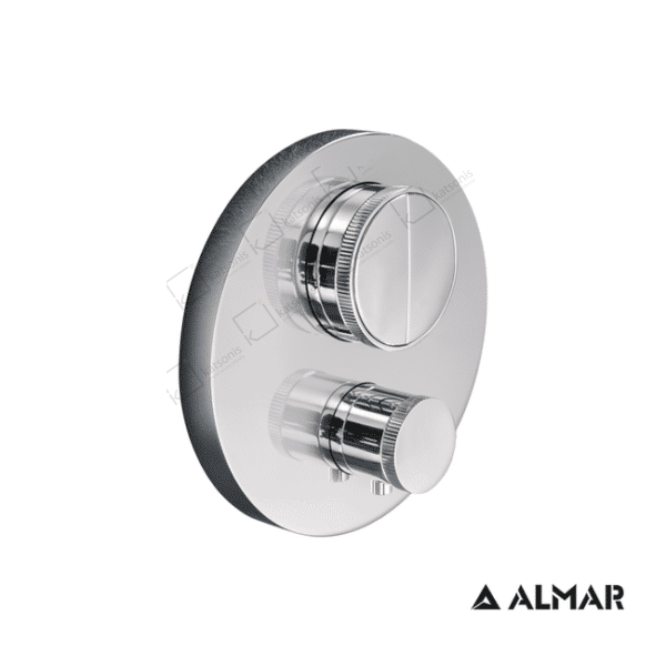 Θερμοστατικος Μικτης 2 Εξοδων "Push" Almar Chrome - Image 1