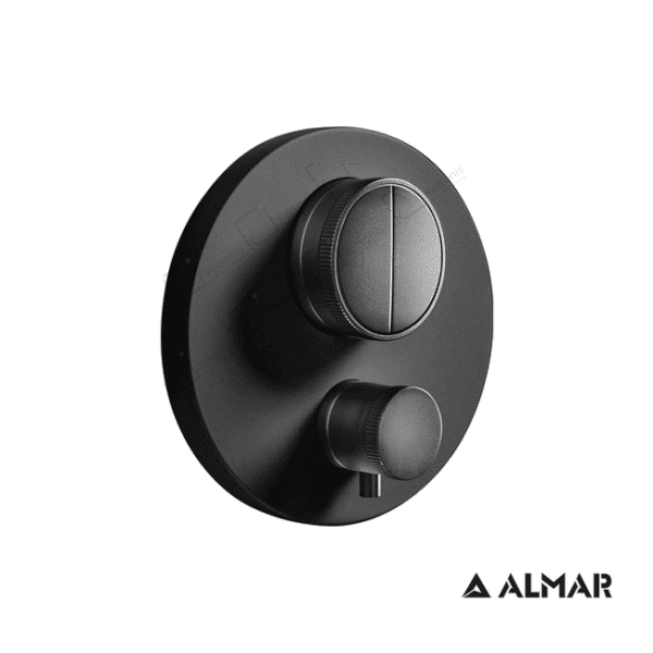 Θερμοστ.Μικτης 2 Εξοδων "Push" Almar Black Matt - Image 1