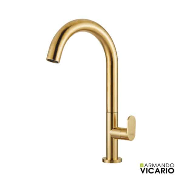 Μπαταρια Νιπτηρα Υψηλη Slim Armando Vicario Brushed Gold - Image 1