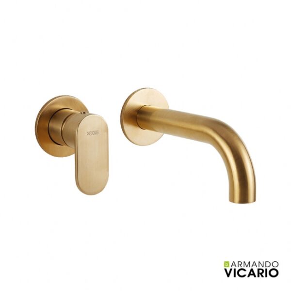 Μπαταρια Νιπτηρα Τοιχου Slim Armando Vicario Brushed Gold - Image 1