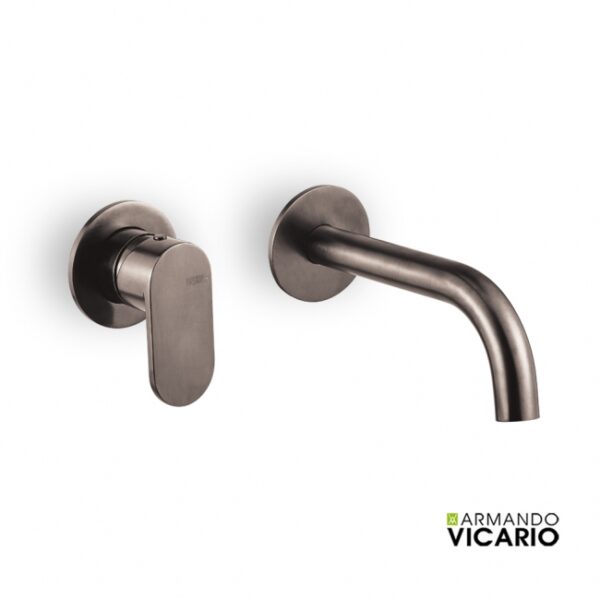 Μπαταρια Νιπτηρα Τοιχου Slim Armando Vicario Black Brushed - Image 1
