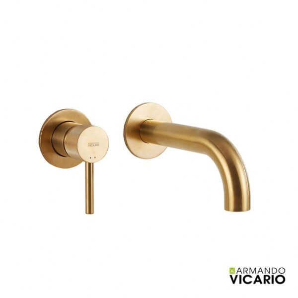 Μπαταρια Νιπτηρα Τοιχου Industrial Armando Vicario Brushed Gold - Image 1