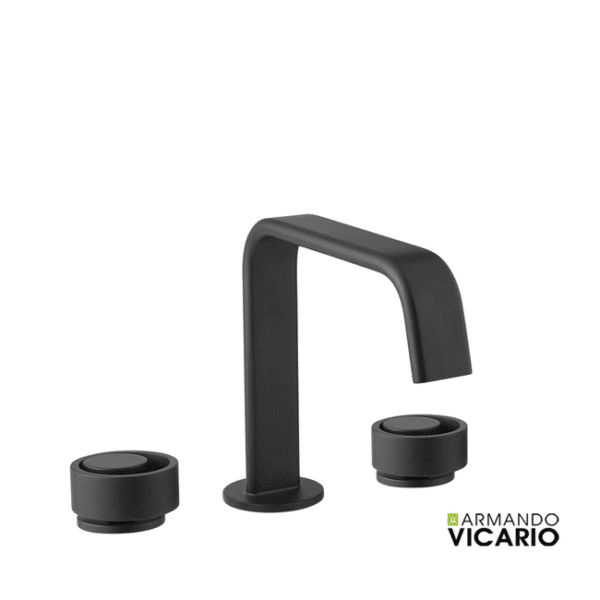Μπαταρια Νιπτηρα3 Οπων Με Βαλβιδα Clic-Clac Halo Armando Vicario Black Matt - Image 1