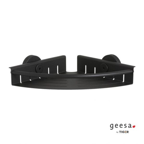 Σπογγοθηκη-Μπουκαλοθηκη Γωνιακη Tiger Geesa Inox Black Matt - Image 1