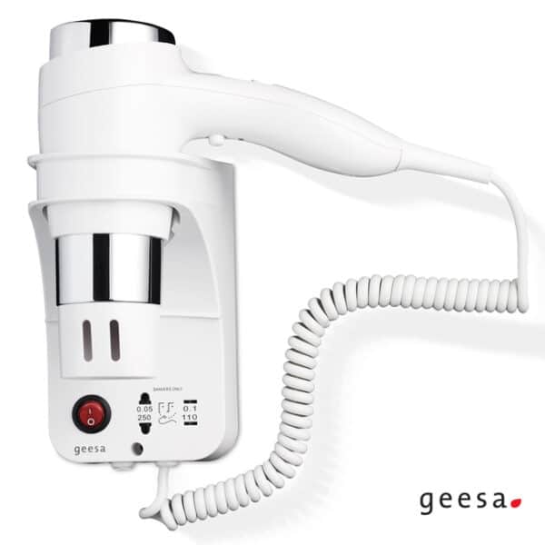 Σεσουαρ 3 Ταχυτ. 1600w Με Πριζα Ξυρ.Μηχ. Geesa Chrome/White - Image 1