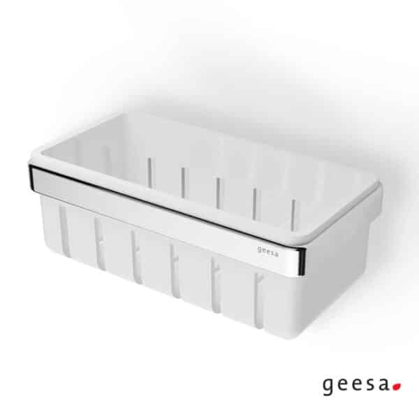 Σπογγοθηκη-Μπουκαλοθηκη Frame Geesa Chr/White Matt - Image 1