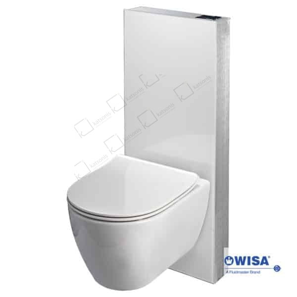 Glassbox Καζανακι Κομπλε Για Κρεμαστη Λεκανη, Wisa White - Image 1