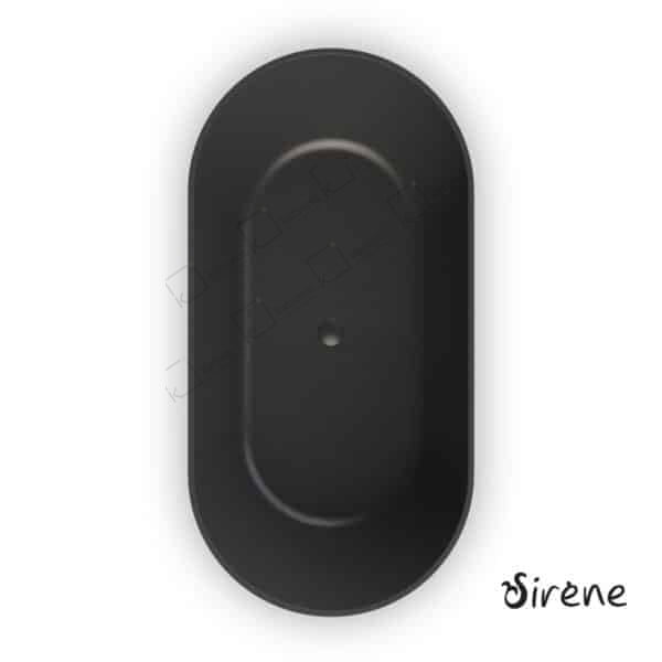 Cusco Μπανιερα Freestd 1550x750 Sirene Black Matt - Image 1