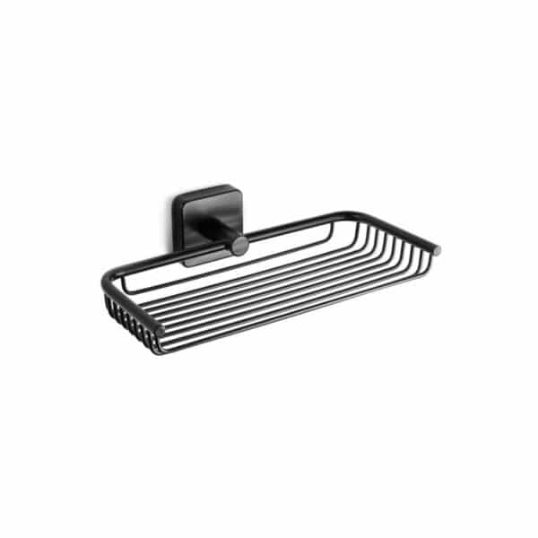 Σαπουνοθήκη σχαρωτή QUATTRO 4304 55 Μαύρη ματ KARAG 23cm - Image 1
