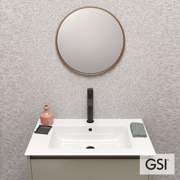 Νιπτηρας Pura 82x46 (1 Οπή&2 Προχ.) Gsi White - Image 1