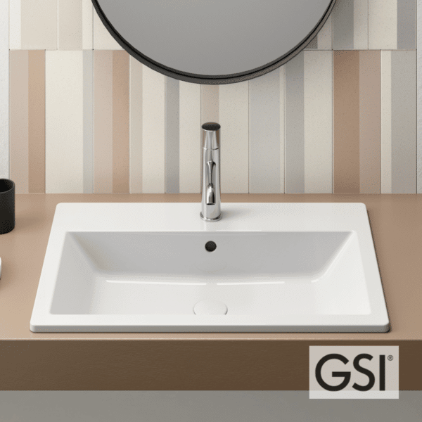 Νιπτηρας Kube-X 58x40 (1 Οπή) Gsi White - Image 1
