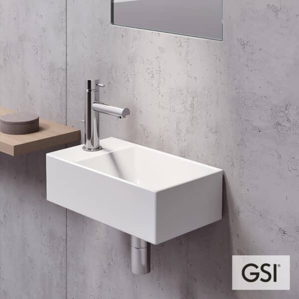 Νιπτηρας Kube-X 40x23 (1 Προχ.) Gsi White - Image 1
