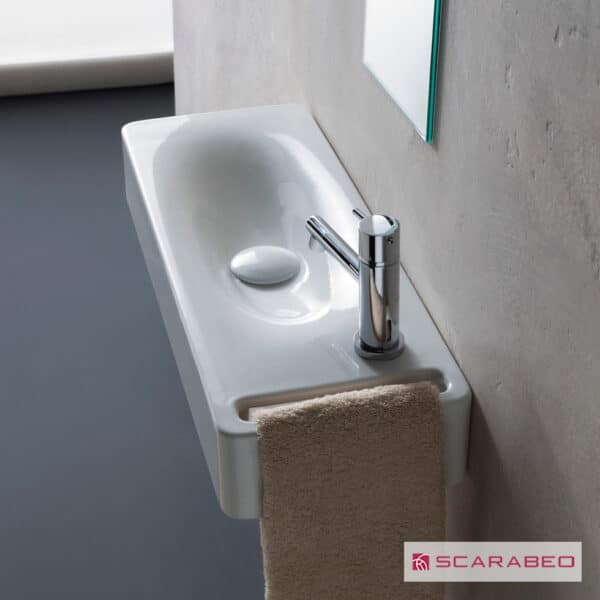 Νιπτηρας Hung/50 50x22 (1 Οπή) Scarabeo White - Image 1