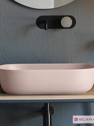 Νιπτηρας Glam 56x39 Scarabeo Antique Pink (Rosa)