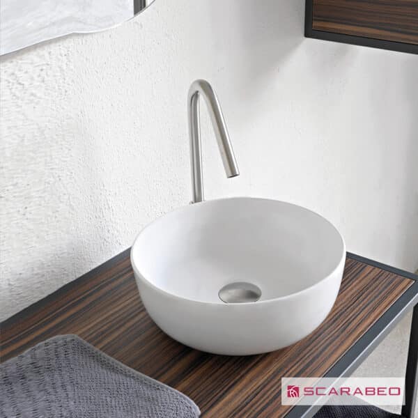 Νιπτηρας Glam Φ39 Scarabeo Pearl (White Matt) - Image 1