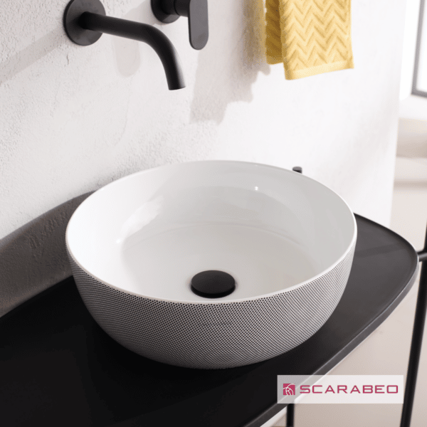 Νιπτηρας Glam Φ39 Scarabeo Pois Black - Image 1