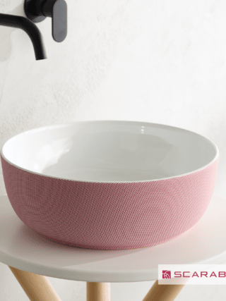 Νιπτηρας Glam Φ39 Scarabeo Pois Pink