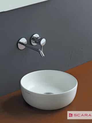 Νιπτηρας Glam Φ33 Scarabeo Pearl (White Matt)
