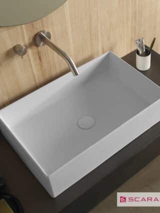 Νιπτηρας Teorema2.0 60x40 Scarabeo Pearl (White Matt)