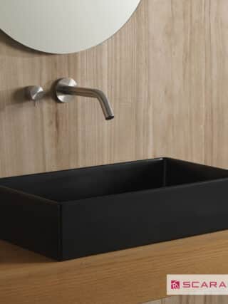 Νιπτηρας Teorema2.0 60x40 Scarabeo Ardesia (Black Matt)