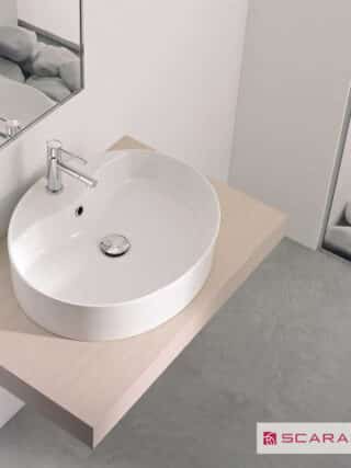 Νιπτηρας Wind/R 54,5x45 (1 Οπή) Scarabeo White
