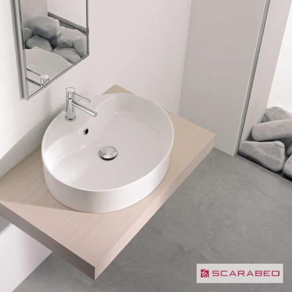 Νιπτηρας Wind/R 54,5x45 (1 Οπή) Scarabeo White - Image 1