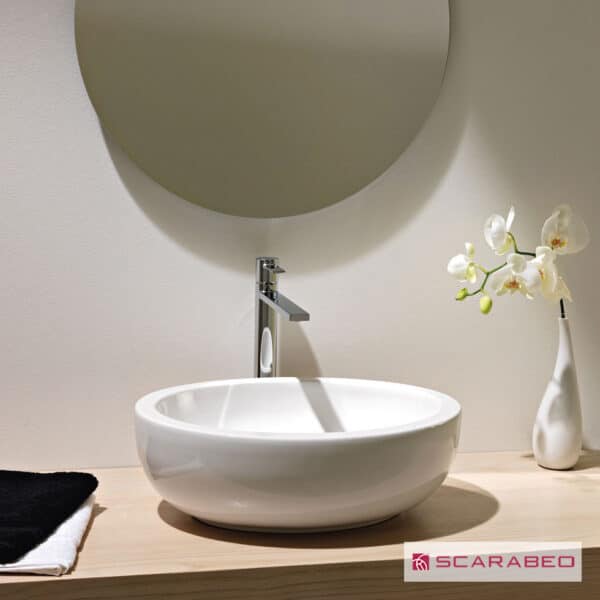 Νιπτηρας Planet 48x39 Scarabeo White - Image 1