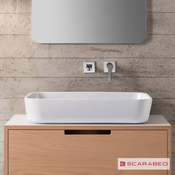 Νιπτηρας Mizu 70x45 Scarabeo White - Image 1