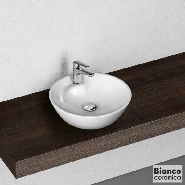 Νιπτηρας Lupo Φ45 (1 Οπή) Bianco Ceramica White - Image 1