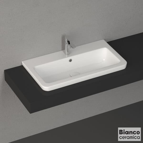 Νιπτηρας Urban 80x35 (1 Οπή) Bianco Ceramica White - Image 1