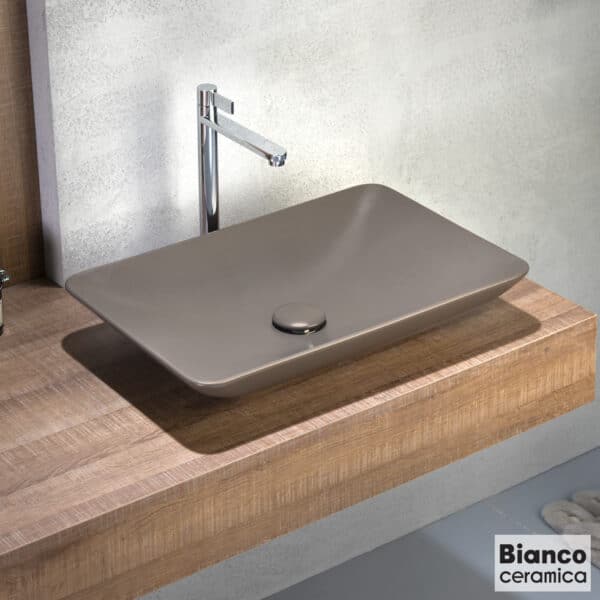 ΝΙΠΤΗΡΑΣ RIO 60x37,7 BIANCO CERAMICA TAUPE MATT - Image 1