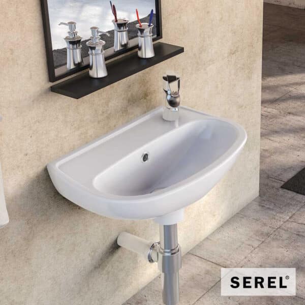 Νιπτηρας 40x25 (1 Οπή) Serel White - Image 1