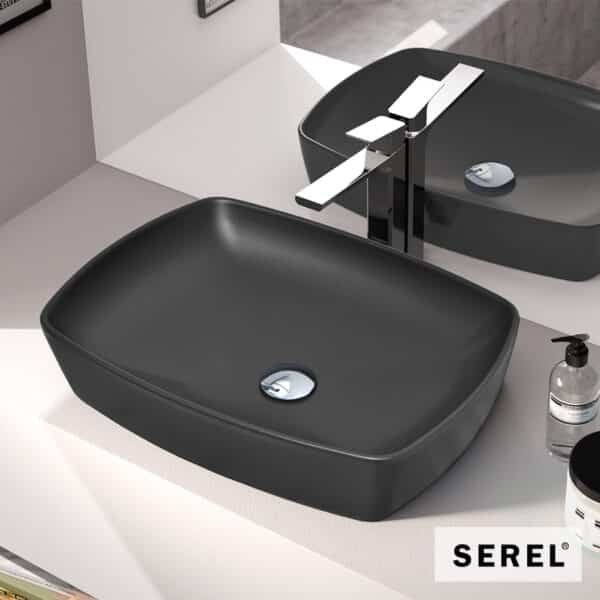 Νιπτηρας 60x44 Serel Black Matt - Image 1