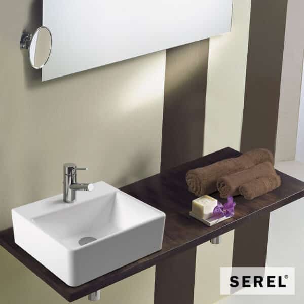 Νιπτηρας Tetra 40x35 (1 Οπή) Serel White - Image 1
