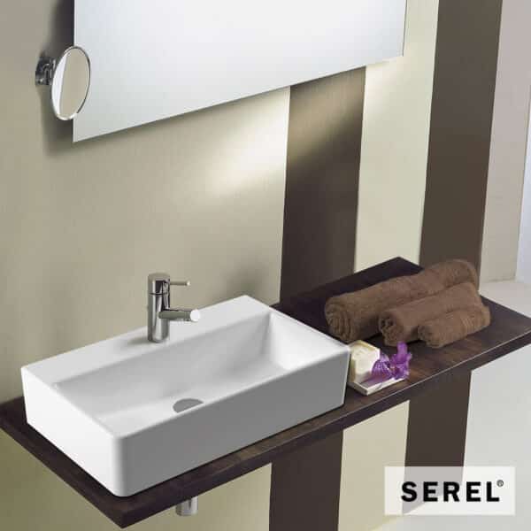 Νιπτηρας Tetra 60x35 (1 Οπή) Serel White - Image 1