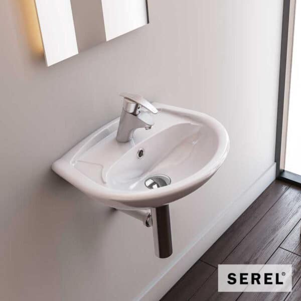 Νιπτηρας 45x35 (1 Οπή) Serel White - Image 1